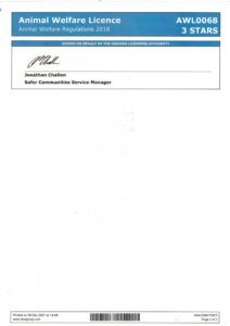 Boarding licence 2022-2023 page2 - The Ark Animal Rescue and Retirement ...